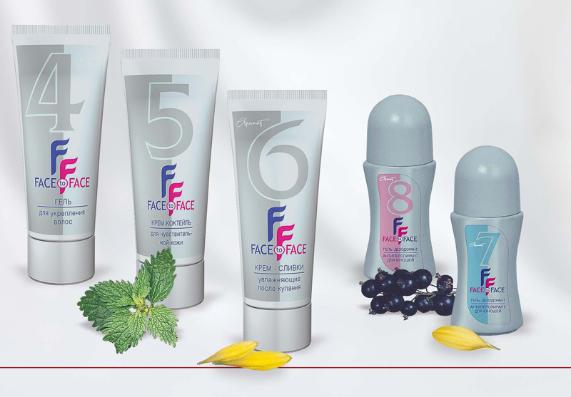 Cosmetics for sensitive teen-ager's skin "Face to Face"